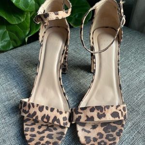 Leopard Print Block Heel